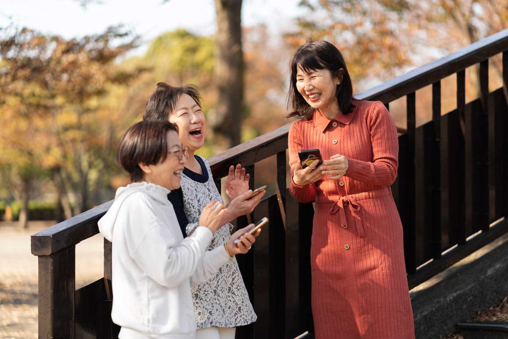 Middle Age Friends having fun